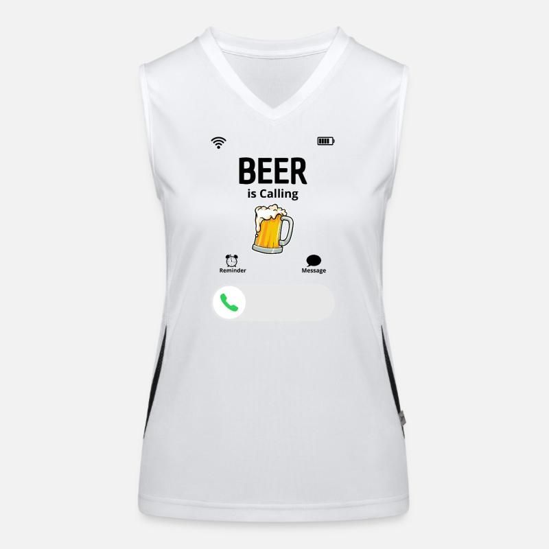 Das Bier ruft Funktionelles Kontrast-Tank Top für Frauen