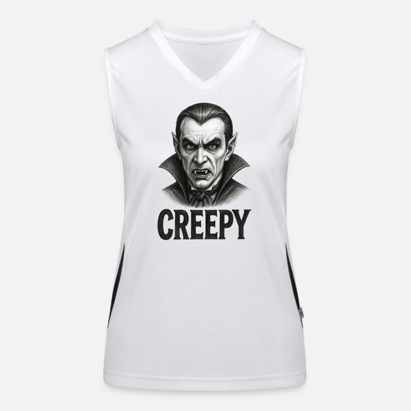 Terrifying Vampire - Halloween Women's Functional Contrast Tank Top
