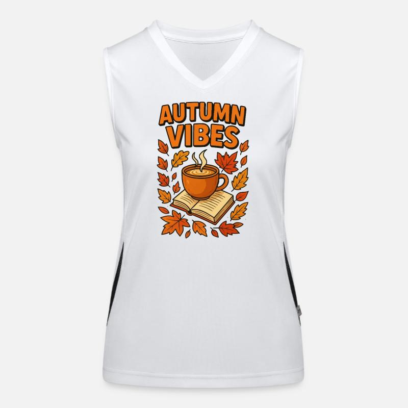 Herbstvibes Kaffee und Buch Funktionelles Kontrast-Tank Top für Frauen