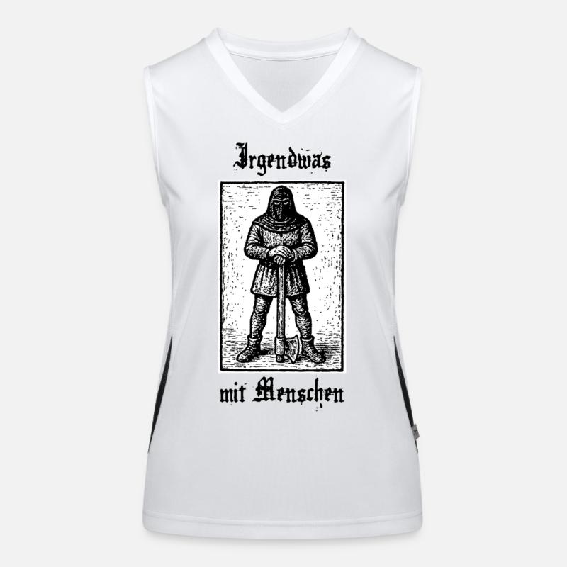 Irgendwas mit Menschen Funktionelles Kontrast-Tank Top für Frauen