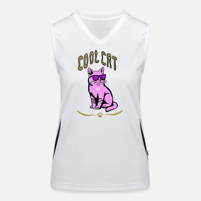 Style de lunettes de soleil chat rose Débardeur respirant contrasté Femme