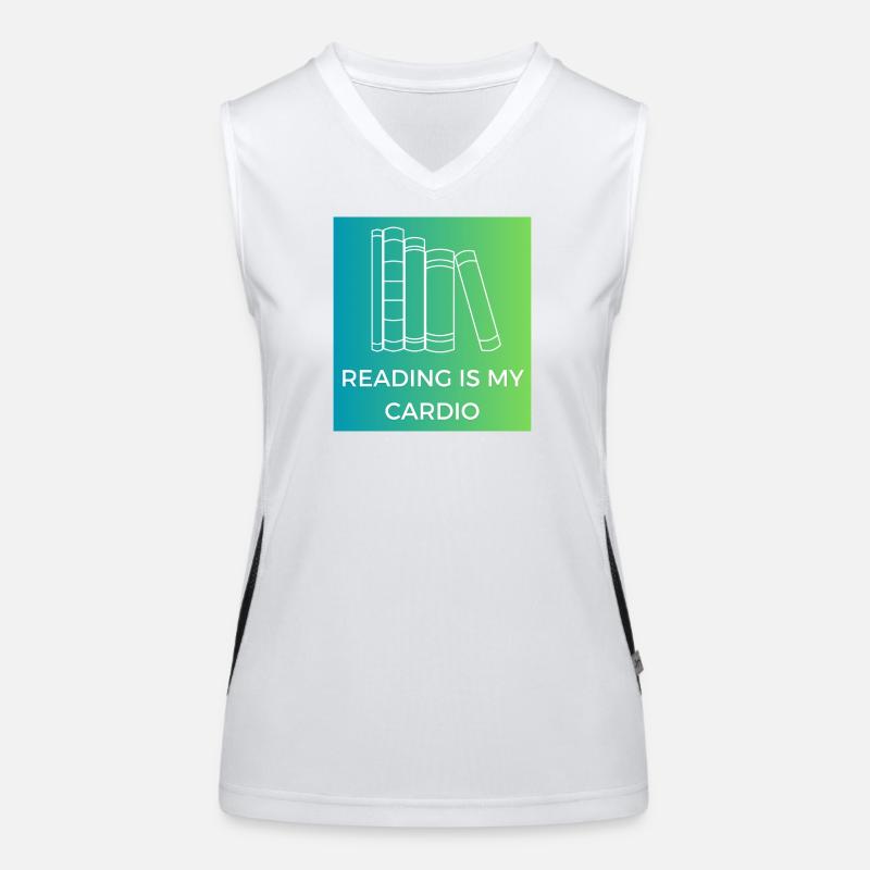 Reading is my cardio Women's Functional Contrast Tank Top