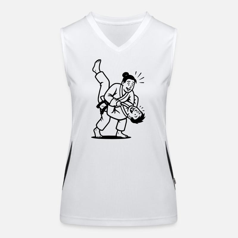 judoka wurf Funktionelles Kontrast-Tank Top für Frauen