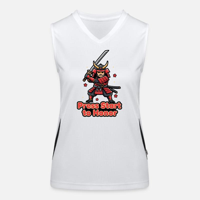 Retro Samurai Press Start Women's Functional Contrast Tank Top