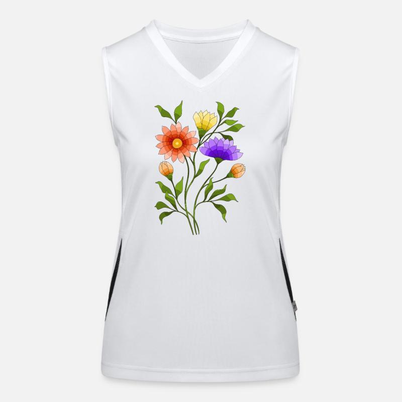 Fleur Débardeur respirant contrasté Femme