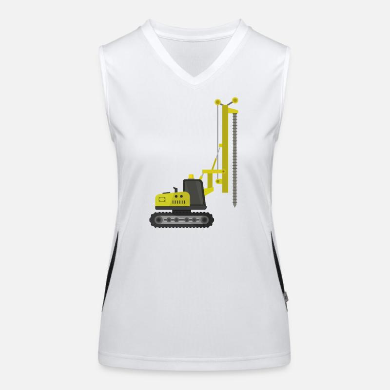 Crawler drilling rig Women's Functional Contrast Tank Top