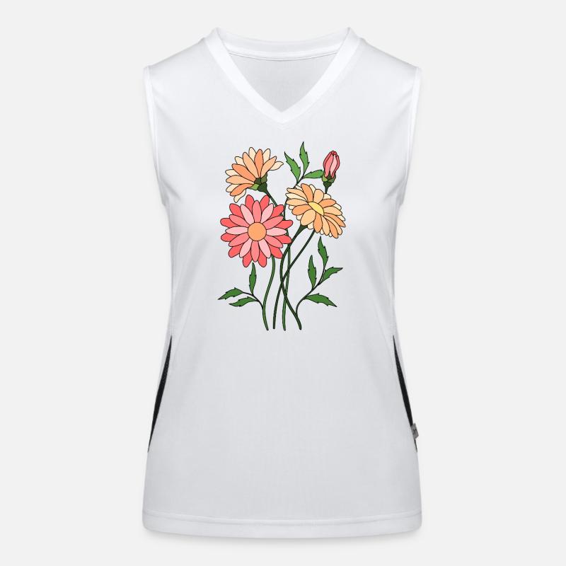 Blumen Funktionelles Kontrast-Tank Top für Frauen