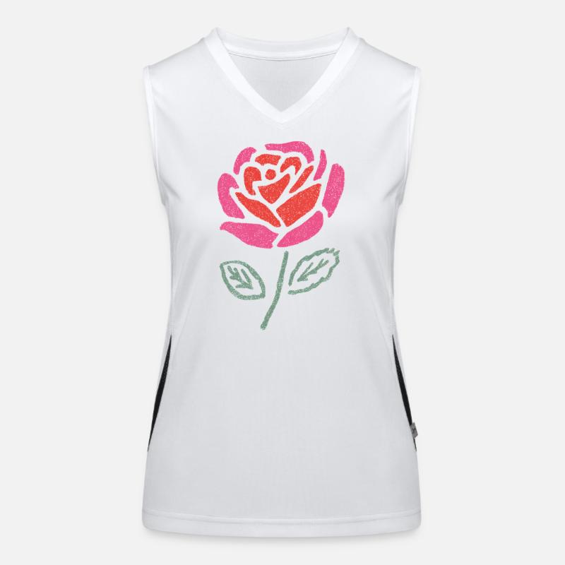 Wasserrose Farbexplosion Funktionelles Kontrast-Tank Top für Frauen