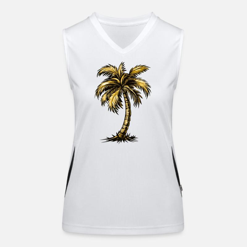 Palme Strand Funktionelles Kontrast-Tank Top für Frauen