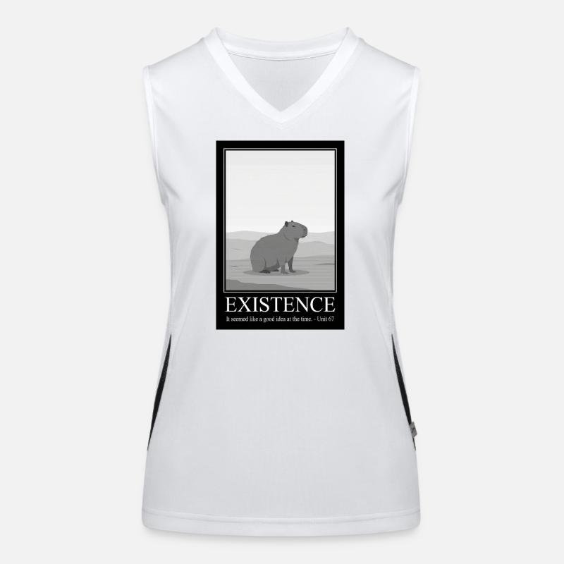 Lustiges Existenzzitat – Capybara-Sarkasmus Funktionelles Kontrast-Tank Top für Frauen