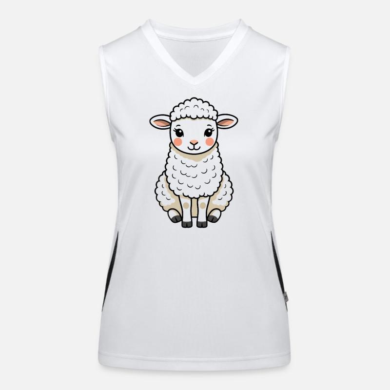 Mouton mignon, mignon Débardeur respirant contrasté Femme