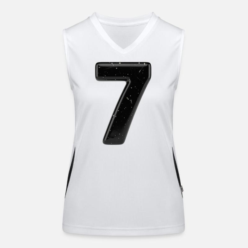 Schwarze Sieben Sternensprenkel Funktionelles Kontrast-Tank Top für Frauen