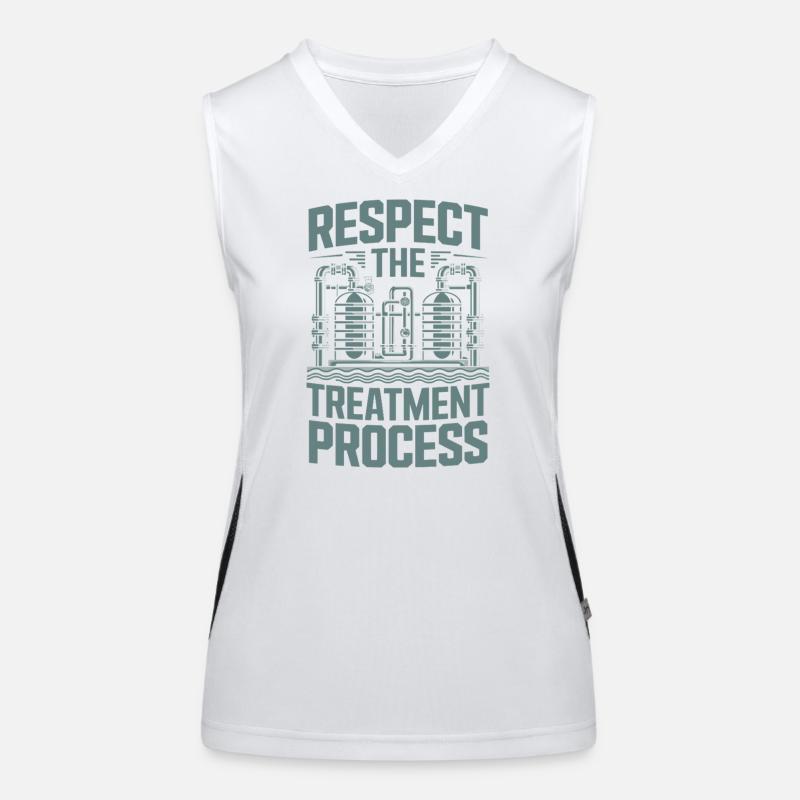 Respect du processus de traitement Traitement de l’eau Débardeur respirant contrasté Femme