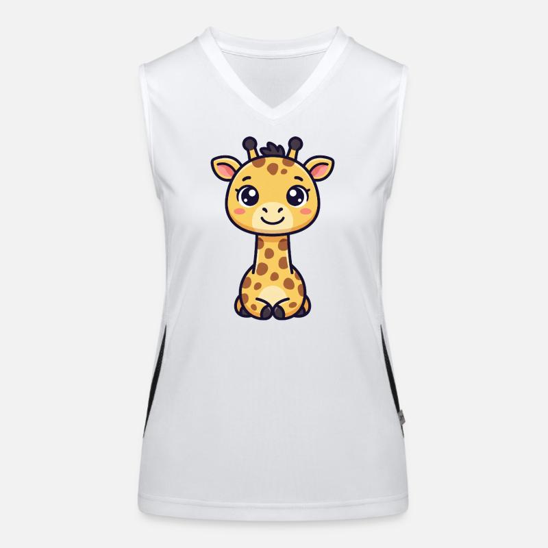 Girafe Chibi Débardeur respirant contrasté Femme