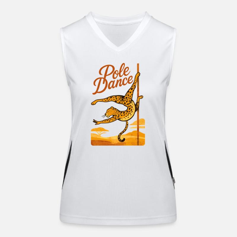 Pole Dance Leopard Pole Dancer Gift Women's Functional Contrast Tank Top