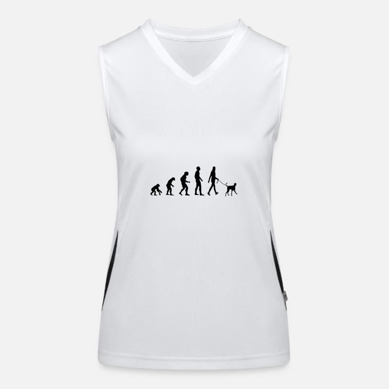 Hundehalter Hund Evolution Funktionelles Kontrast-Tank Top für Frauen