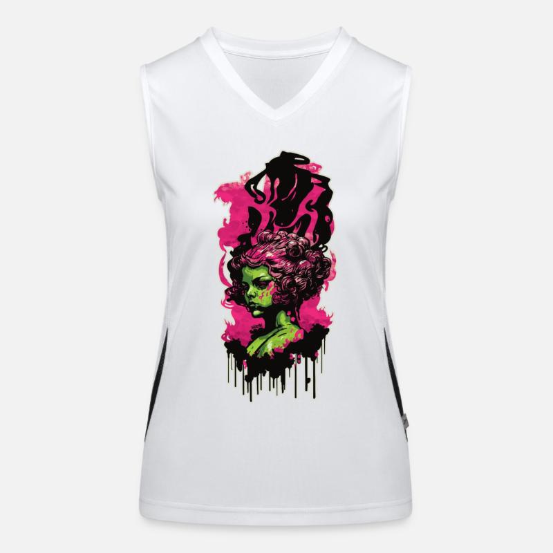 Neon Graffiti Funktionelles Kontrast-Tank Top für Frauen