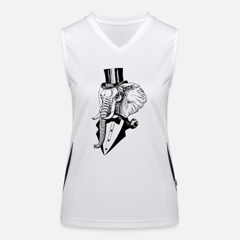 like a sir Elefant Funktionelles Kontrast-Tank Top für Frauen