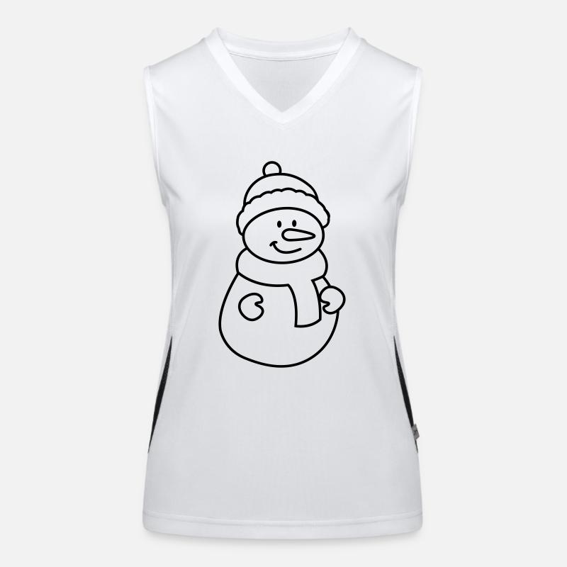 Schneemann Funktionelles Kontrast-Tank Top für Frauen