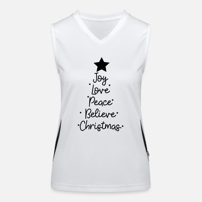 Palabras navidad Camiseta funcional de tirantes en contraste para mujer