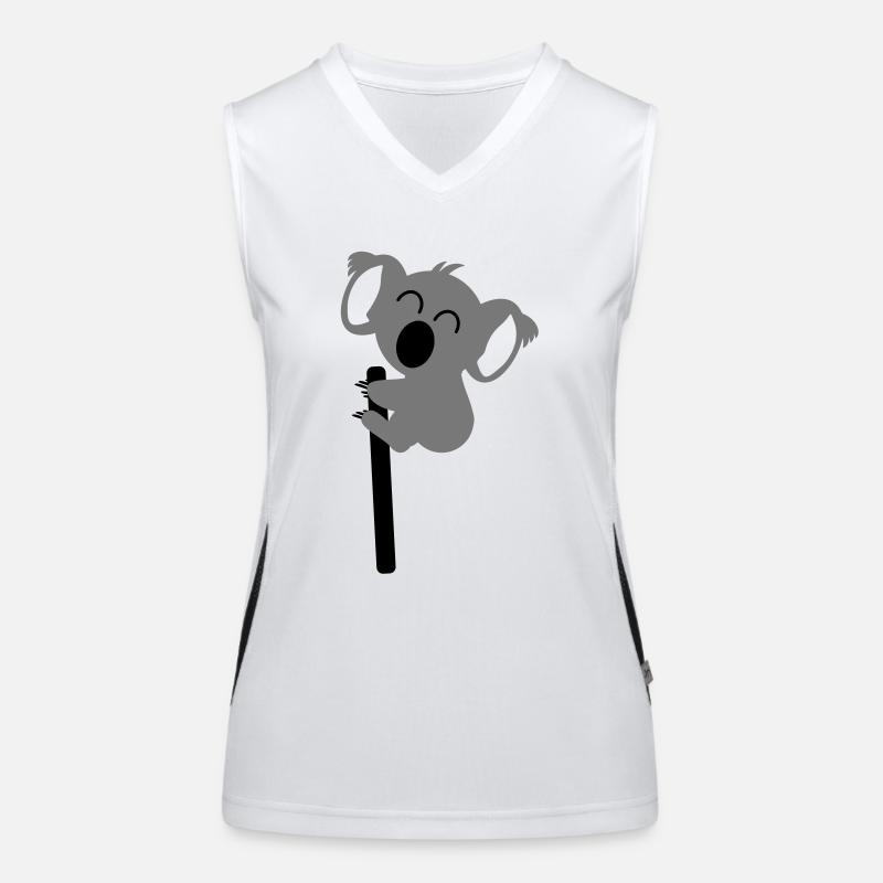 Koala climbing Funktionelles Kontrast-Tank Top für Frauen