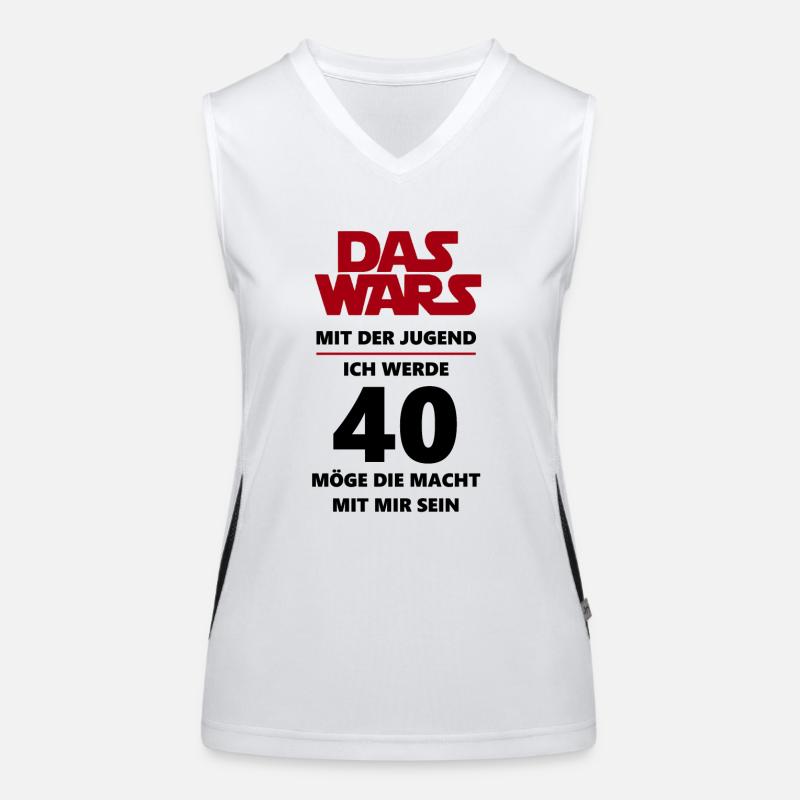 40 Geburtstag Funktionelles Kontrast-Tank Top für Frauen