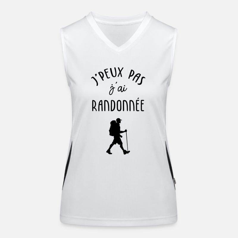 Ich kann nicht wandern. Funktionelles Kontrast-Tank Top für Frauen