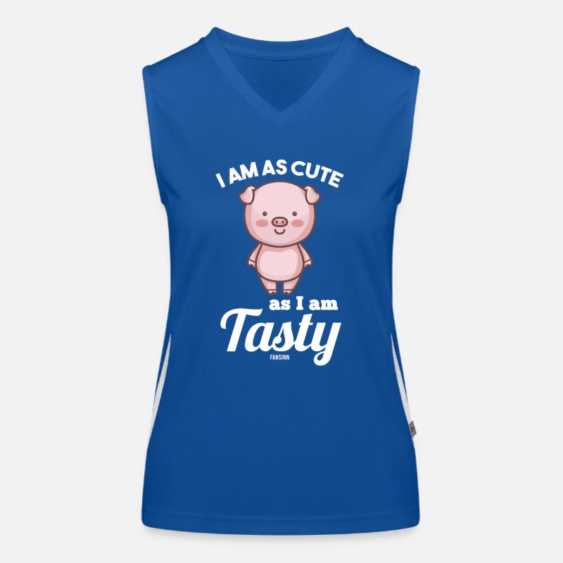 I'm as cute as I am delicious Women's Functional Contrast Tank Top