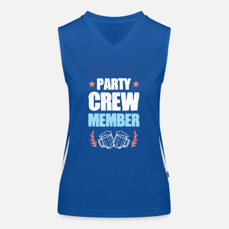 Mallorca Party Crew Funktionelles Kontrast-Tank Top für Frauen