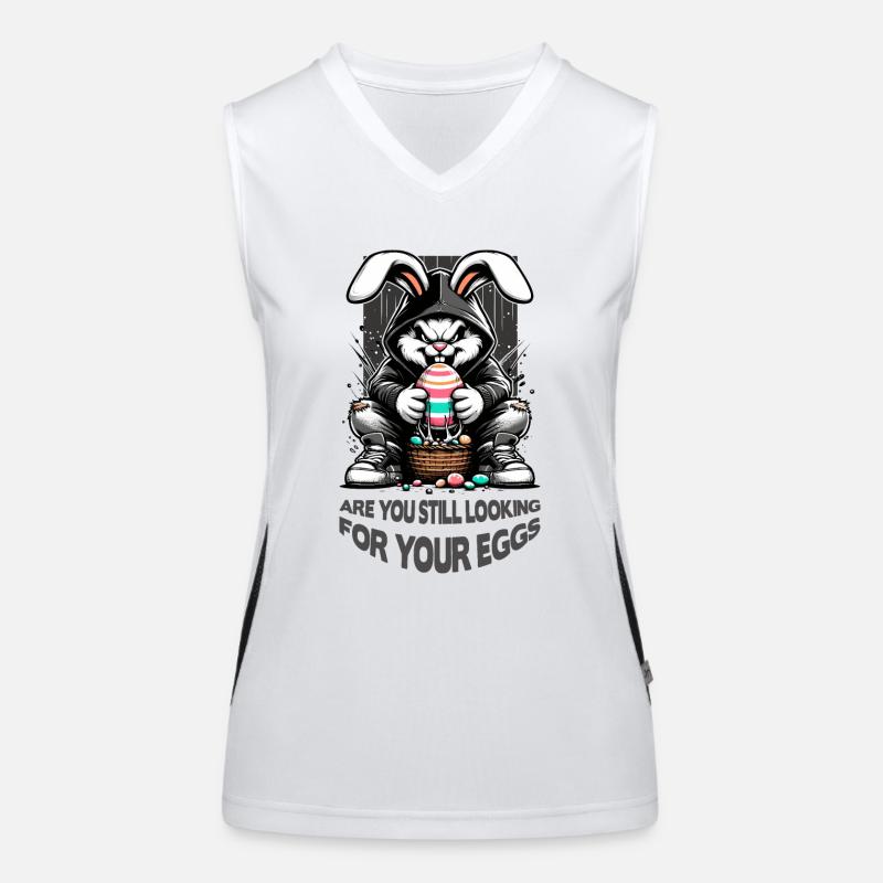 are you still looking for your eggs Funktionelles Kontrast-Tank Top für Frauen