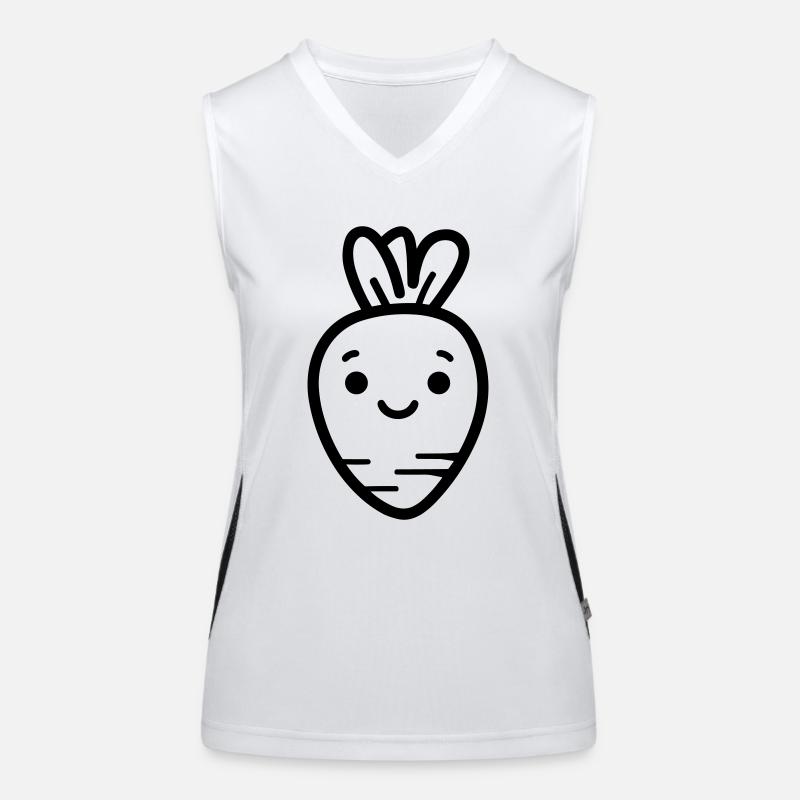 Karotte Funktionelles Kontrast-Tank Top für Frauen