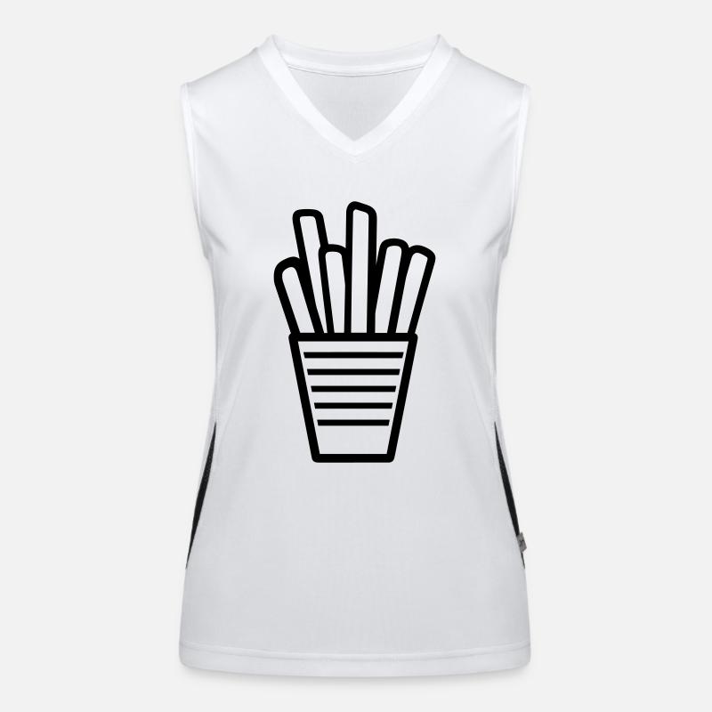 Pommes frites Funktionelles Kontrast-Tank Top für Frauen