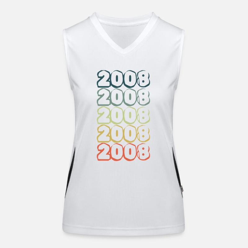 Année de naissance 2008 Débardeur respirant contrasté Femme