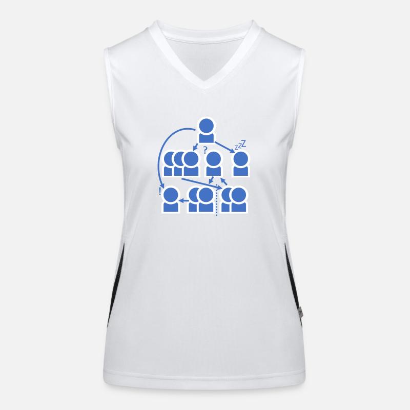 Crazy organization chart - all right? Women's Functional Contrast Tank Top
