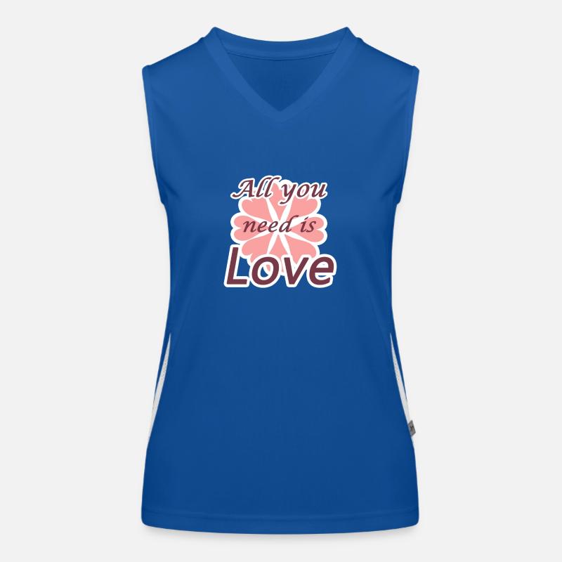 All you need is love Funktionelles Kontrast-Tank Top für Frauen