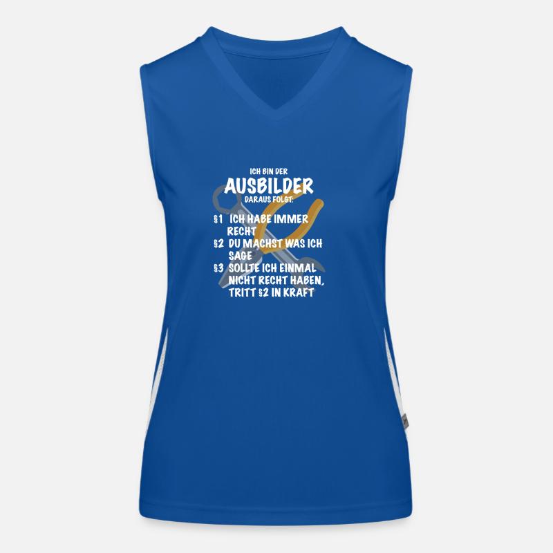 Ausbilder Spruch Geschenk Handwerker Funktionelles Kontrast-Tank Top für Frauen