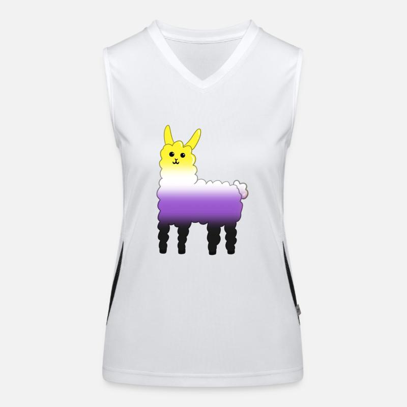 Llama Non binary Women's Functional Contrast Tank Top
