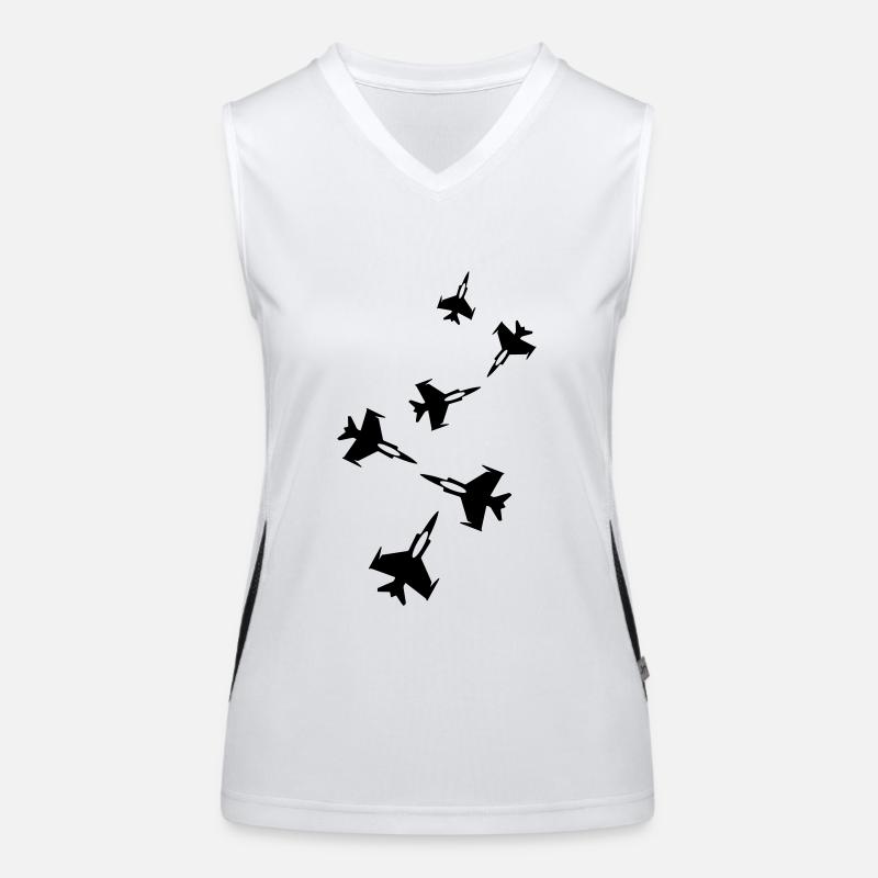 Symbole de jet d’avion Débardeur respirant contrasté Femme