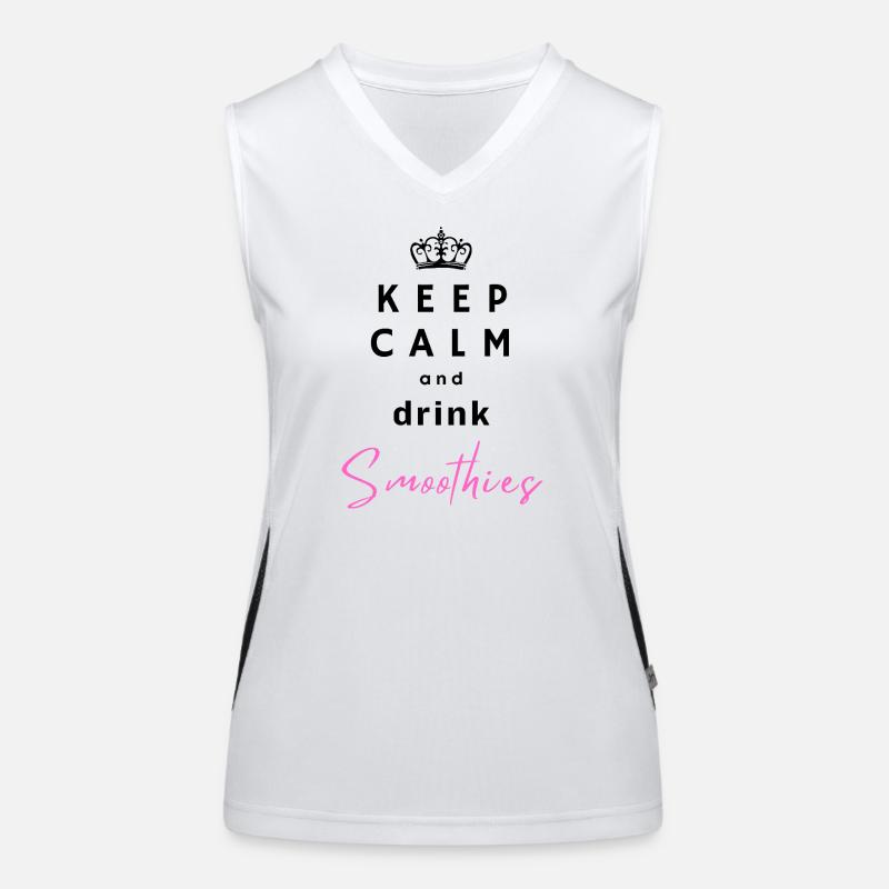 Keep Calm and Drink Smoothies – Fruity & Relaxed Women's Functional Contrast Tank Top