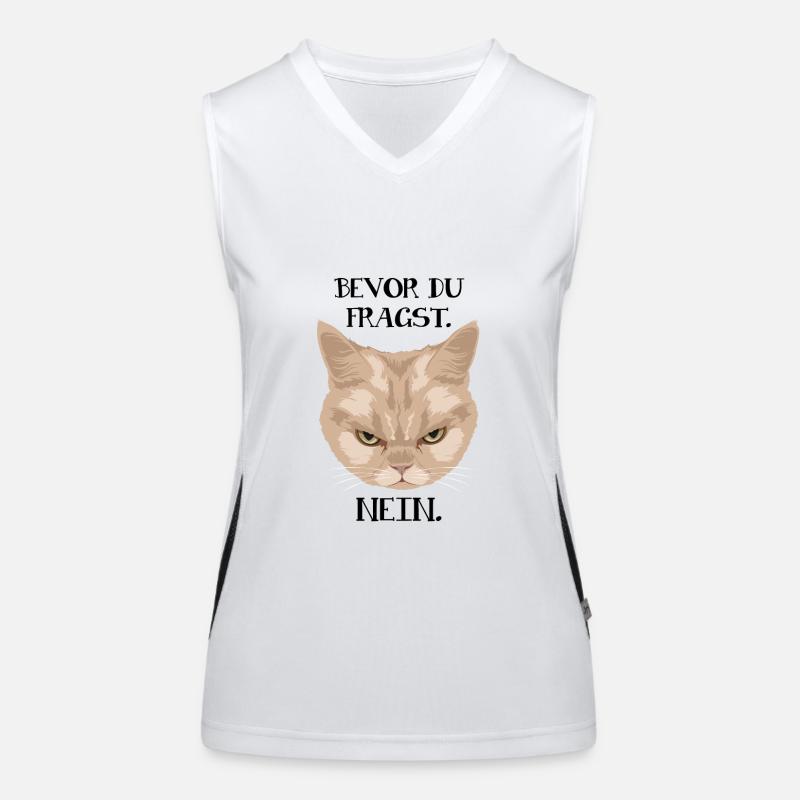 Grumpy Cat - Avant de demander_Non - P. Débardeur respirant contrasté Femme