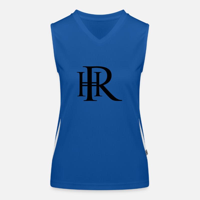 Dein Monogramm HR Funktionelles Kontrast-Tank Top für Frauen