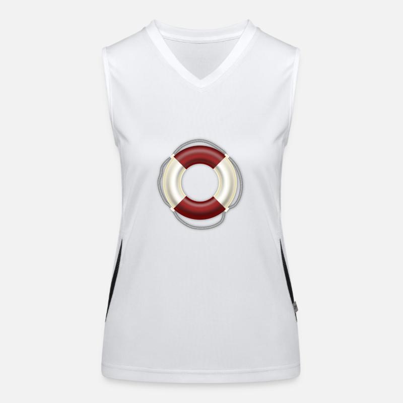 Rettungsring Funktionelles Kontrast-Tank Top für Frauen