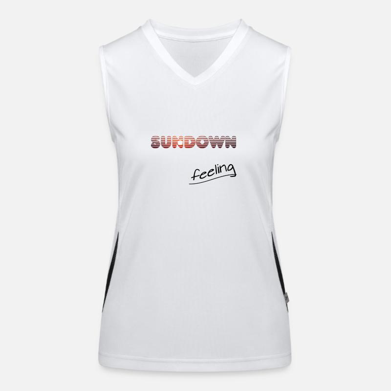 sundown feeling Funktionelles Kontrast-Tank Top für Frauen