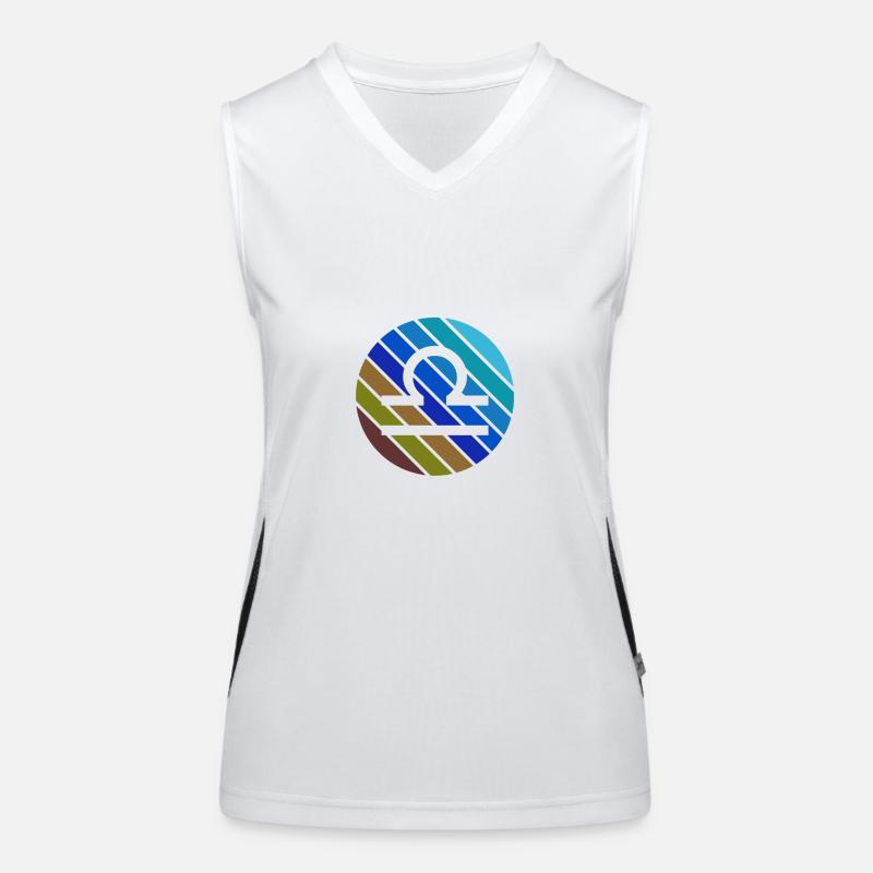 Sternzeichen Waage Horoskop Astrologie Funktionelles Kontrast-Tank Top für Frauen