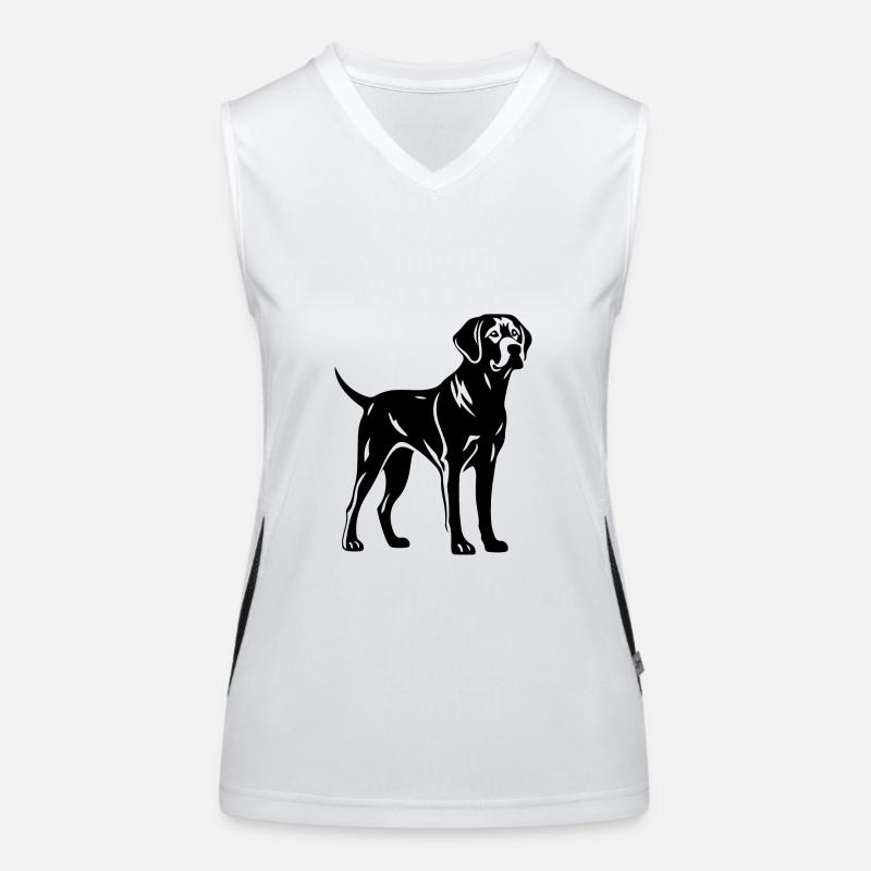 Labrador dog Women's Functional Contrast Tank Top