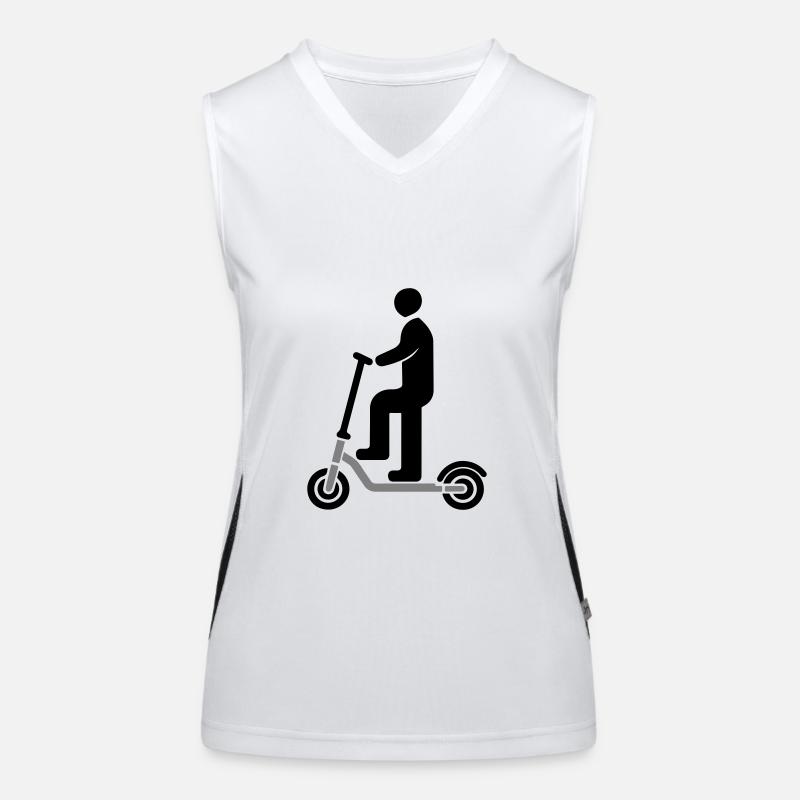 Elektro Scooter Funktionelles Kontrast-Tank Top für Frauen