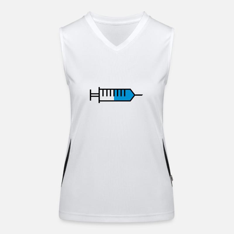 Spritze outline Funktionelles Kontrast-Tank Top für Frauen