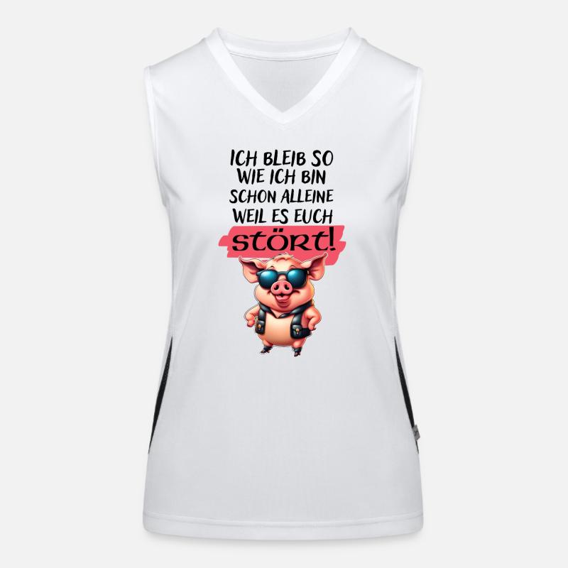 Je reste comme je dis une déclaration drôle Débardeur respirant contrasté Femme