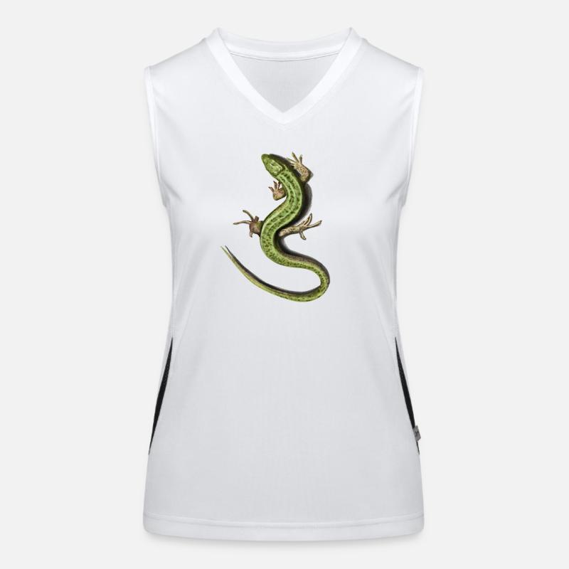 Eidechse Funktionelles Kontrast-Tank Top für Frauen