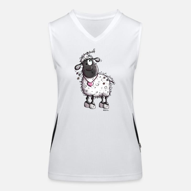 Verträumtes Schaf Funktionelles Kontrast-Tank Top für Frauen